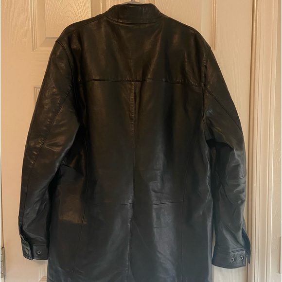 MISSANI Black Leather Jacket Mens - Picture 8 of 8